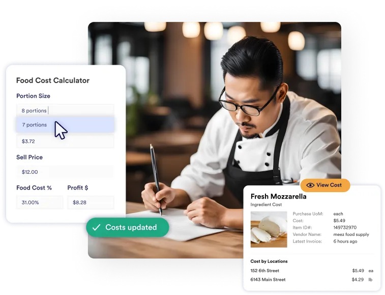 Grocery store produce issle with a list of invoices