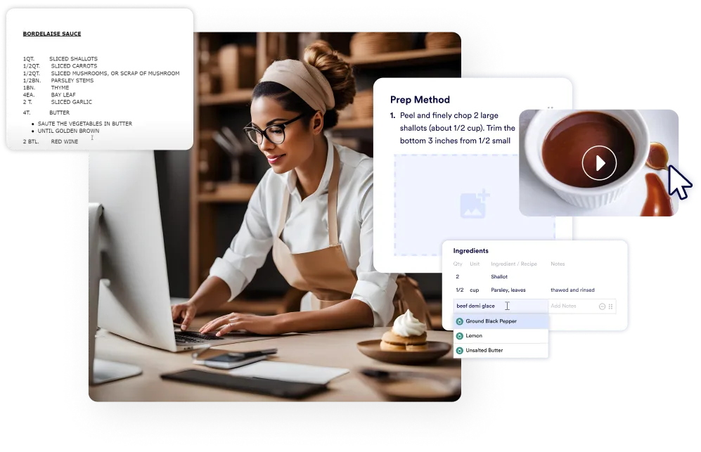 Woman on the phone on a computer uploading invoices