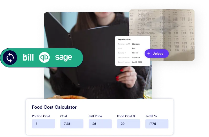 Grocery store produce issle with a list of invoices