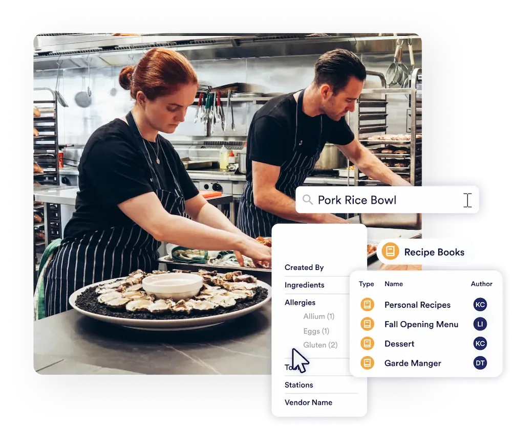 plating oysters with food costing product images 