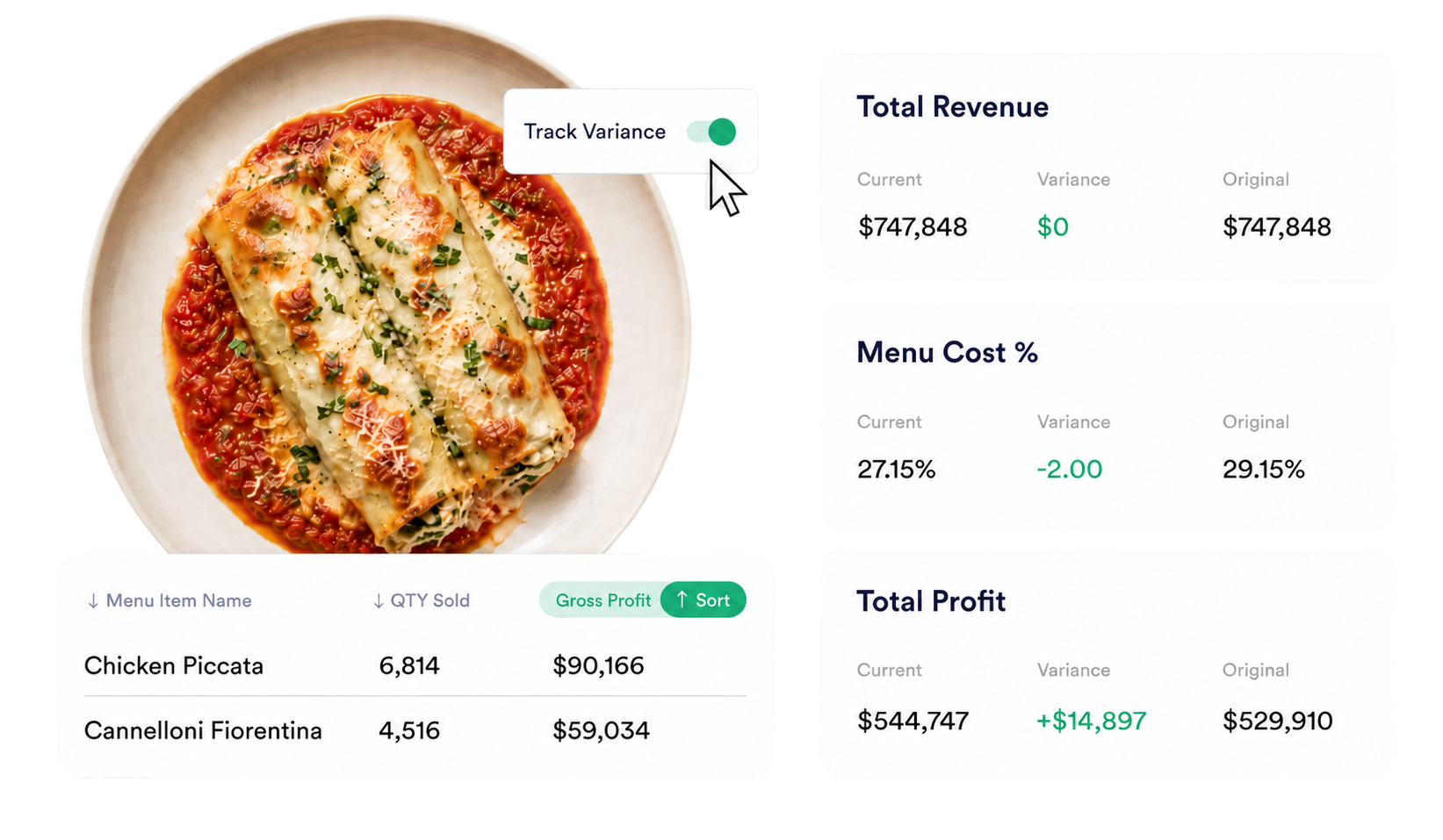 Male chef looking food cost over time on an ipad