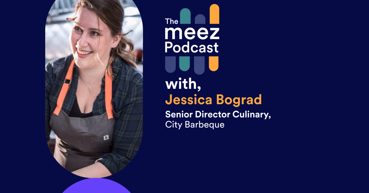 Rectangle image with navy background of Jessica Bograd