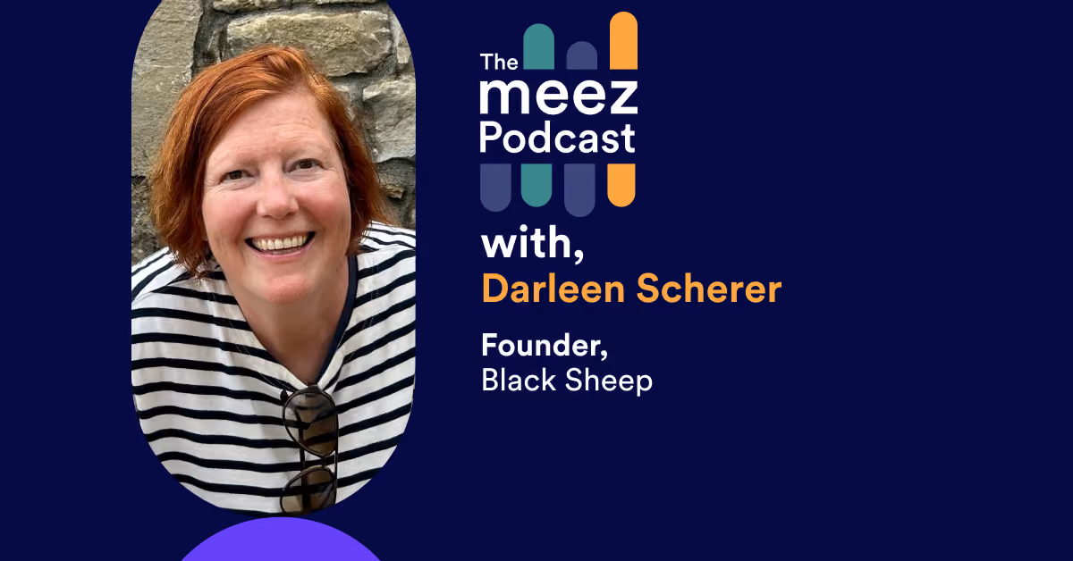 Rectangle Image with navy background of Darleen Scherer