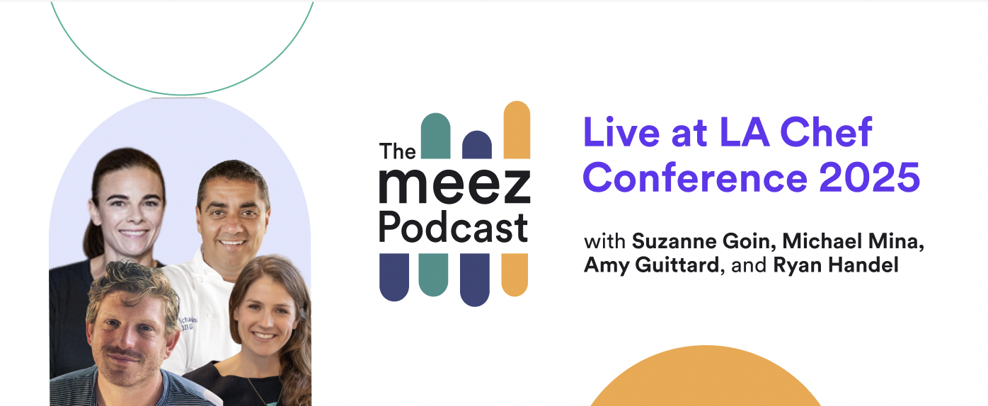 Headshot of Suzanne Goin, Michael Mina, Amy Guittard, and Ryan Handel