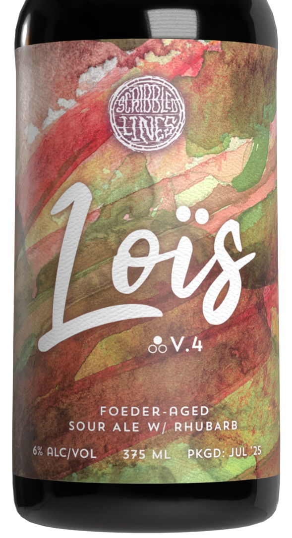 Shiny beer can with whimsical, in-your-face artwork