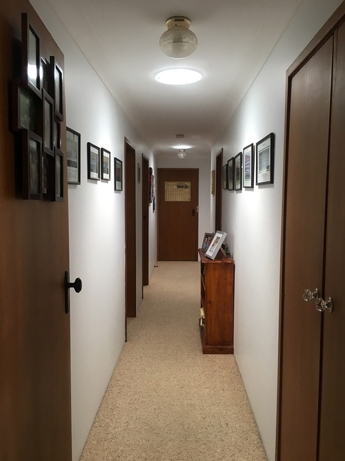Hallway after light installation