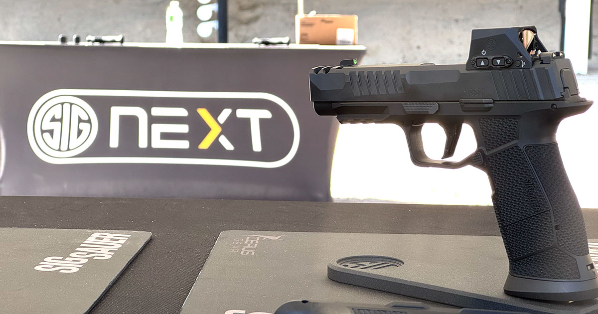 Sig Sauer P385 pistol detail view