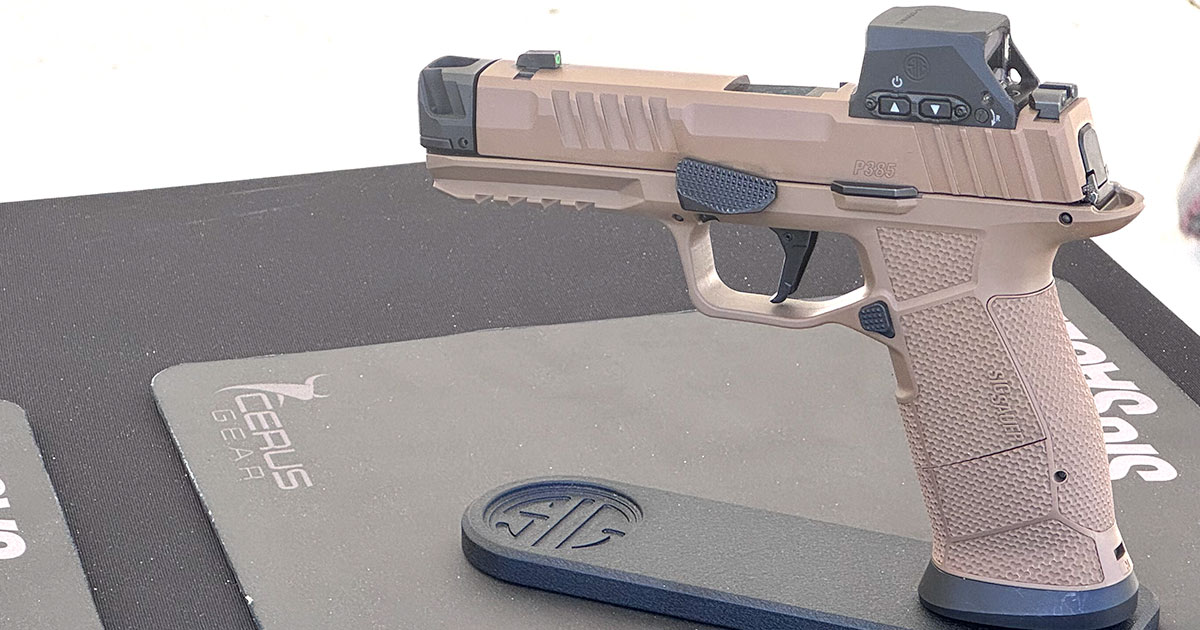 Sig Sauer P385 pistol, coyote brown finish