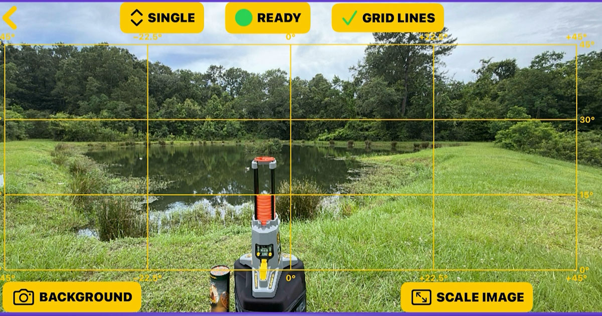 Caldwell Clays app controlling the Surface to Air thrower