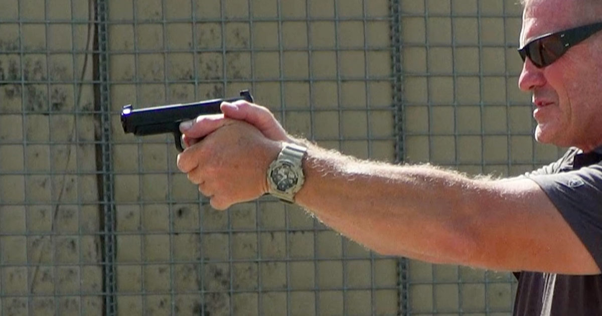 Chris Cerino shooting the Ruger RXM full-size on the range