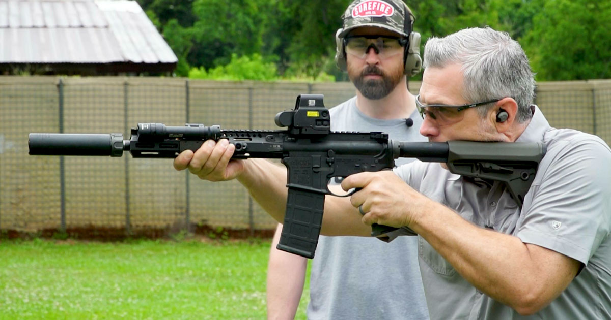 Testing the SureFire SOCOM 4 on the range