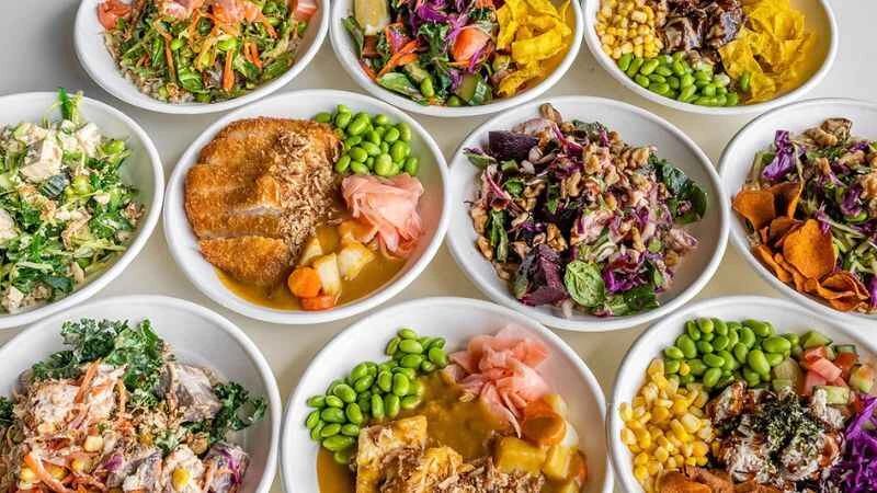 Colourful lunch bowls from Poked Sydney