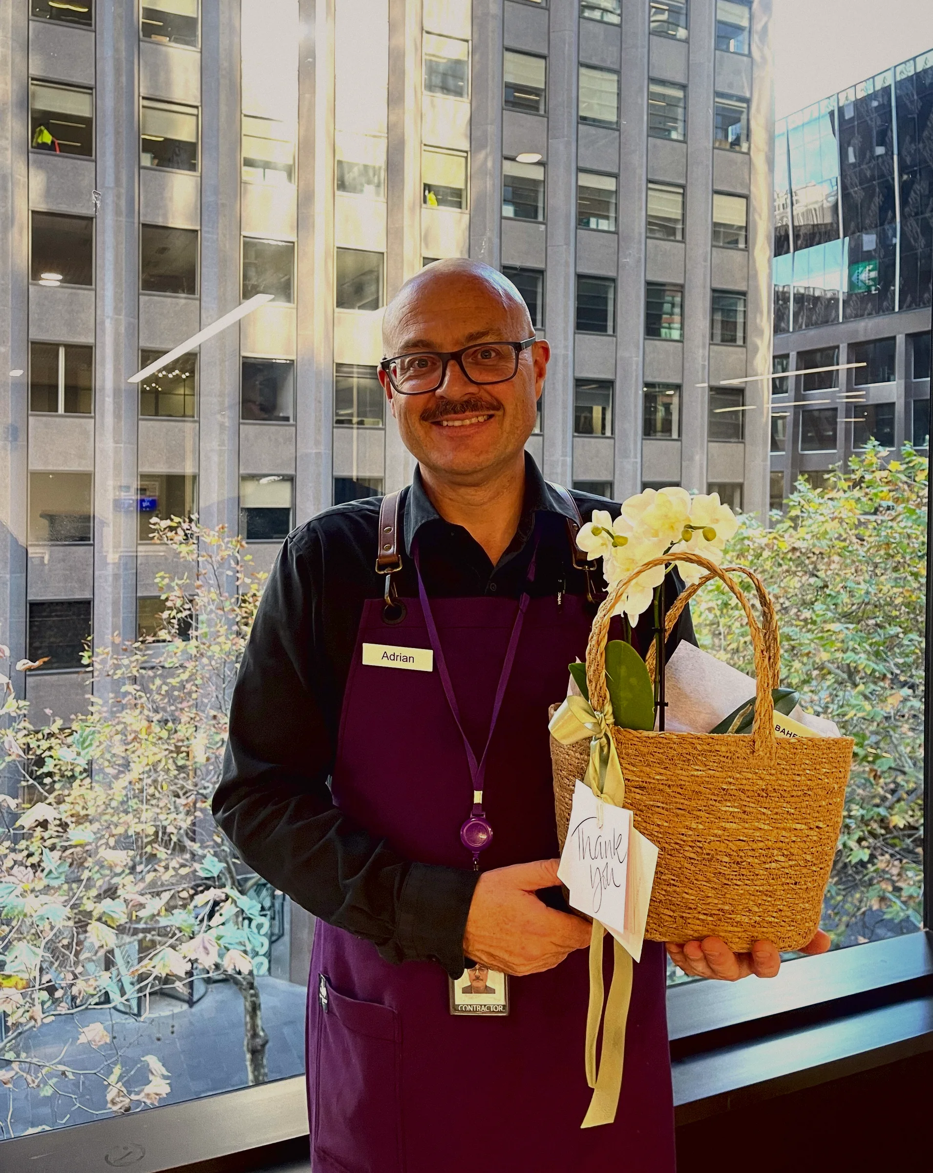 EatFirst team member at a client office