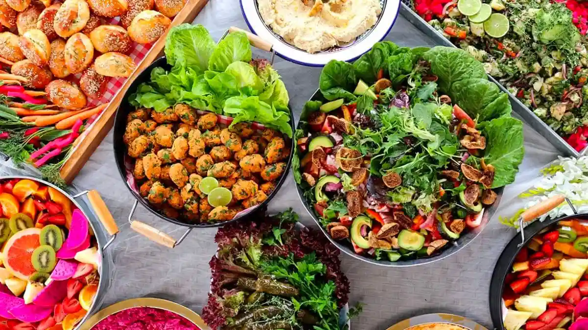 Salads and platters from Mama's Catering.