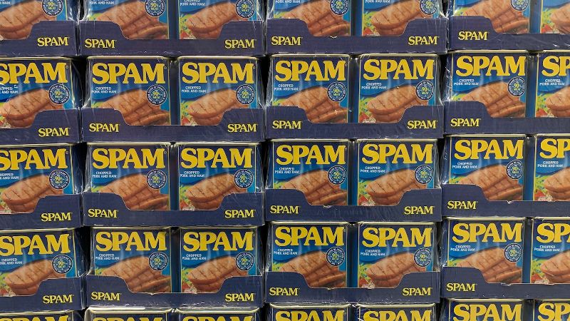 Boxes of spam cans