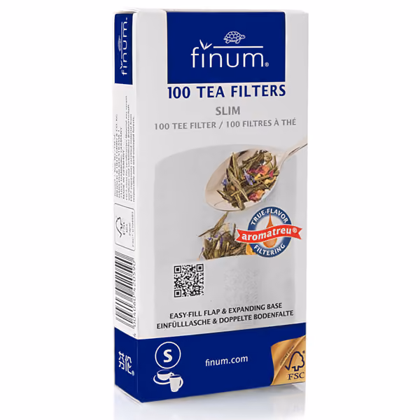 Finum white slim tea filter papers supplied by Midwest Market Force