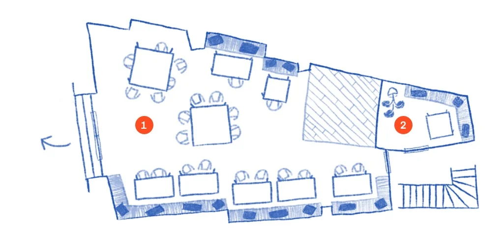 plan de l'espace salle des machines du mangrove