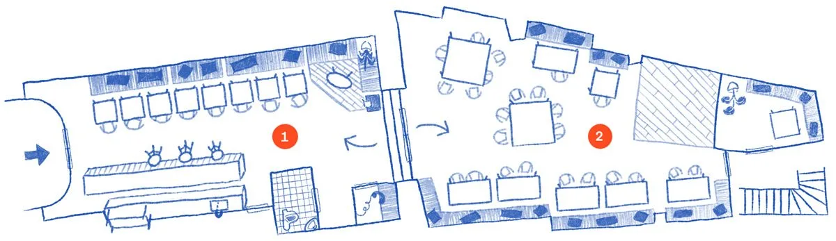 plan des espaces du mangrove