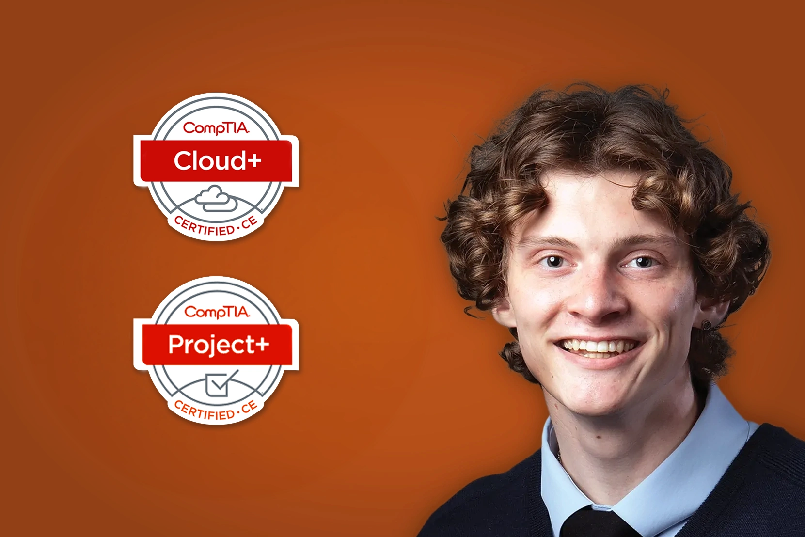 Caden Schrock Completes CompTIA Cloud+ and Project+ Certifications