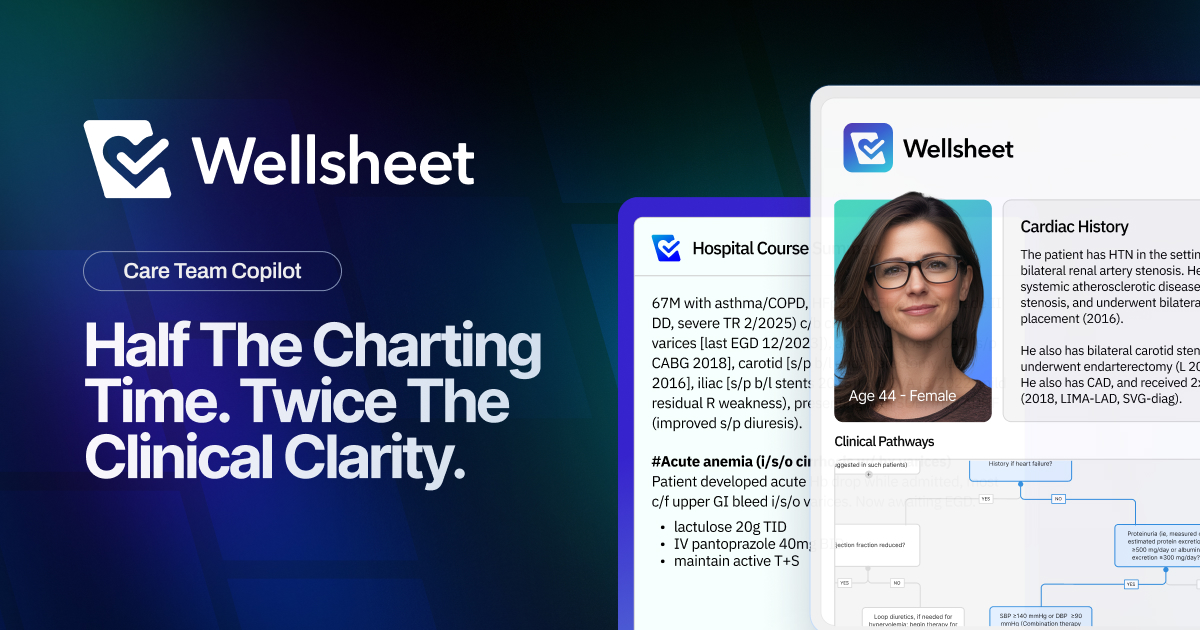 Wellsheet - Care Team Copilot - Half The Charting Time. Twice The ...