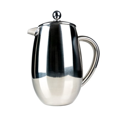 Café Olé Double Walled 12 Cup Cafetiere - Satin Finish