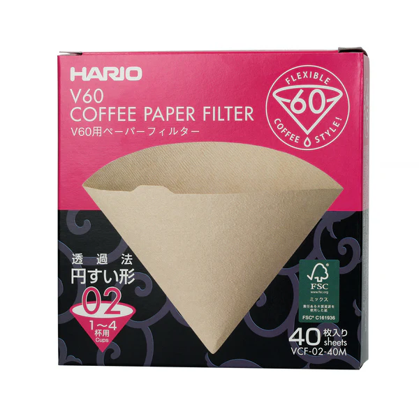 Hario O2 V60 Brown Filter Papers (48 X 100)
