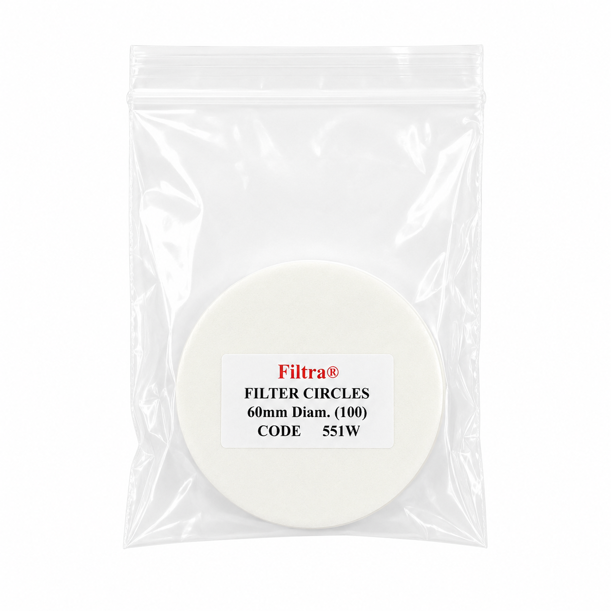 Filtra 60mm Discs  Polybagged - White (100)