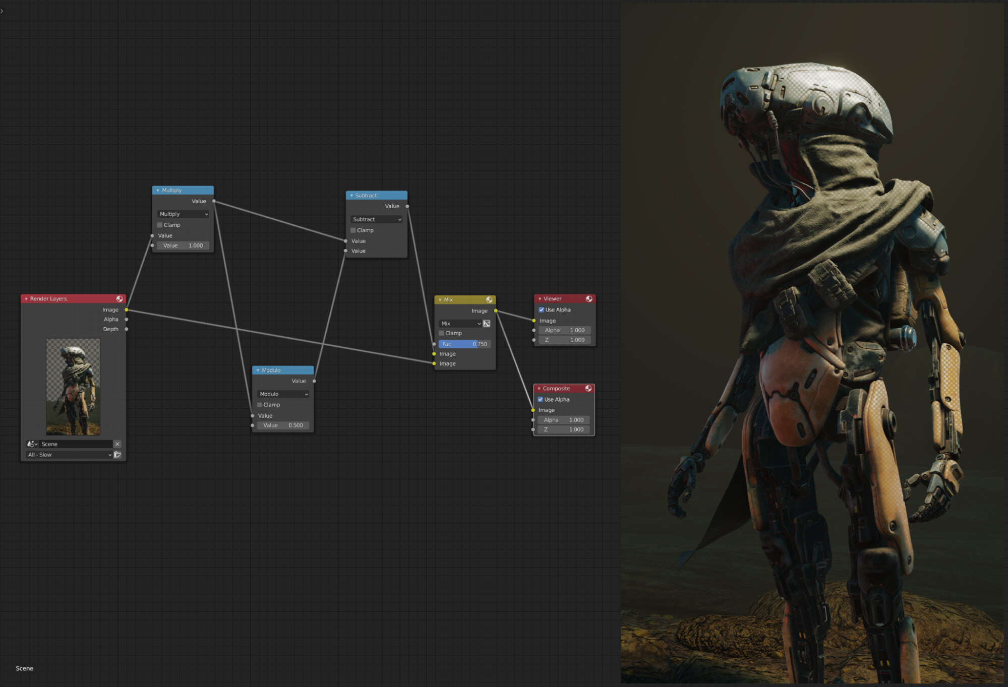 Recreating the Spider-Verse look in the Blender node editor