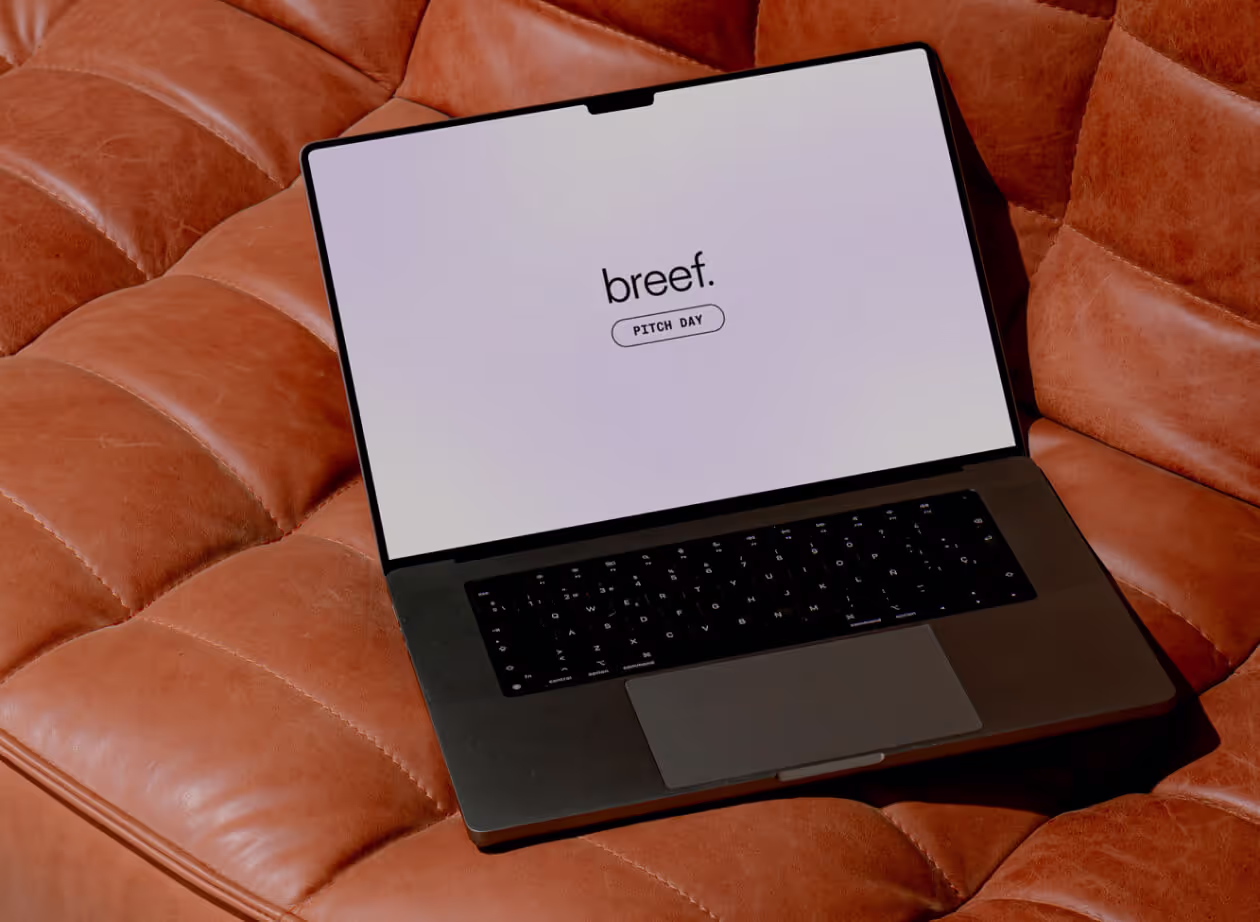 laptop with breef logo