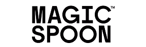 Magic Spoon brand logo with stylized black text.