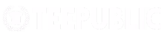 Teepublic brand logo with a stylized t-shirt icon inside a circular laurel wreath.