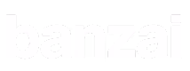 Banzai brand logo in bold lowercase letters.