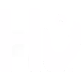 White stylized text reading 'Hu' with a playful dot and curved line above the letter 'u' on a black background.