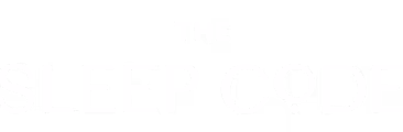 The Sleep Code logo with stylized text on a black background.
