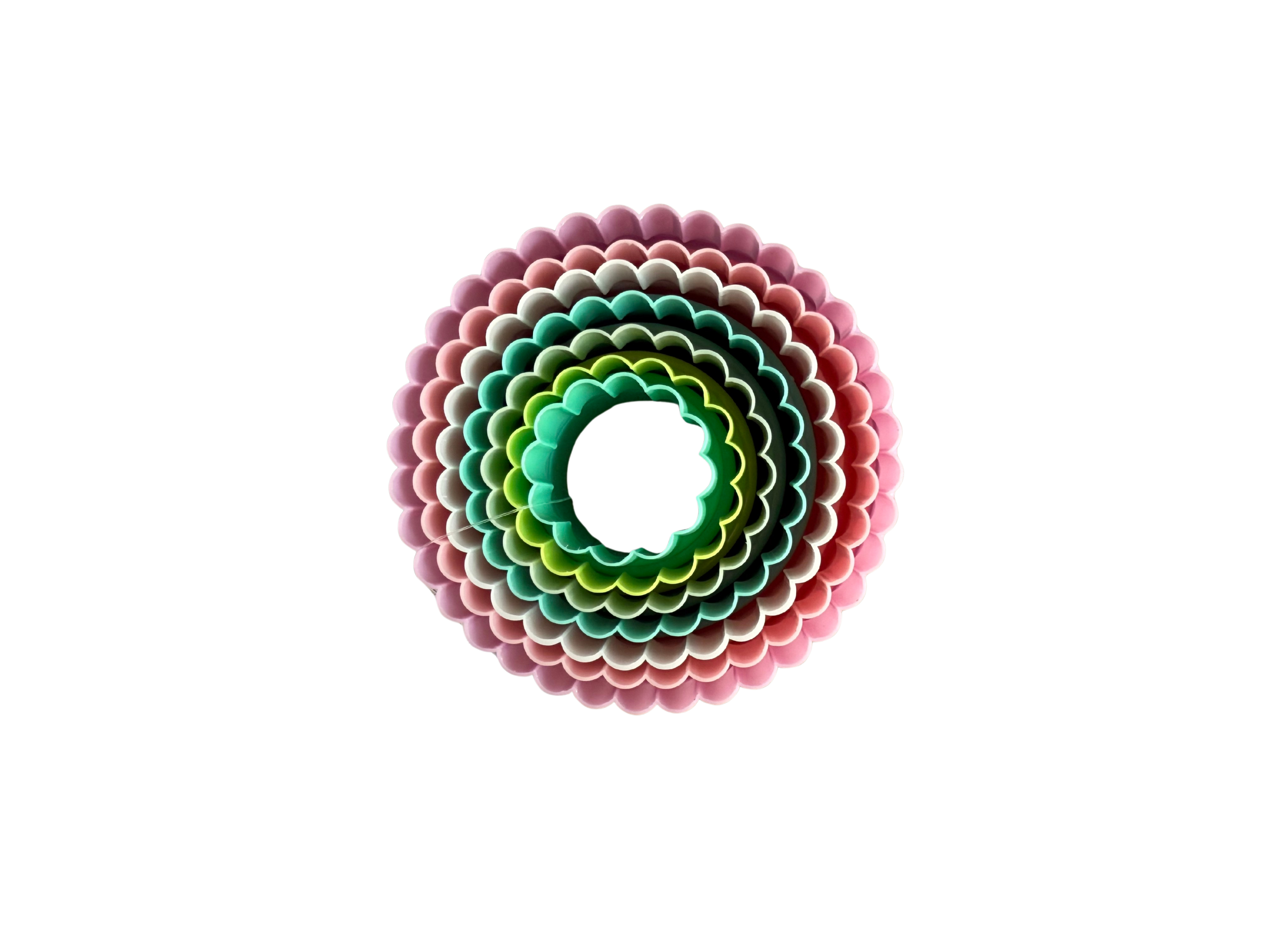 Pastel Round Fluted Cutter Set
