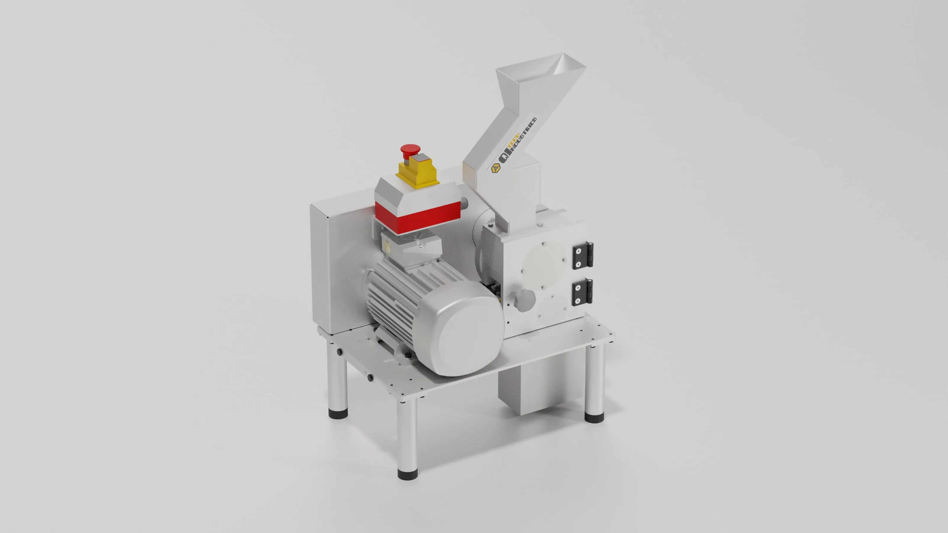 QiTech Shredder beim Schreddern von 3D-Druck Resten