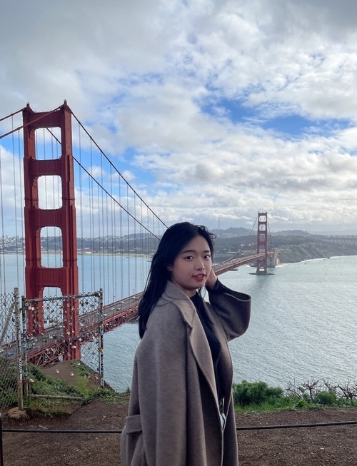 Me standing in front of Golden Gate Bridge