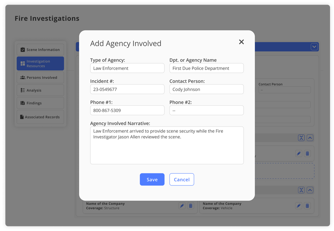 Investigate Software Fire Investigation Software | Fire Investigation Records Management