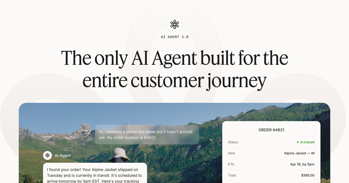 Gorgias AI Agent website preview