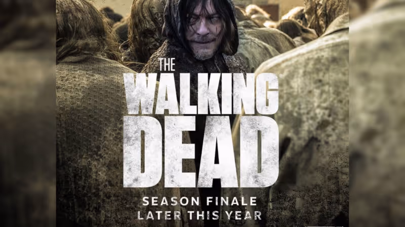 Banner sombrio da série de zumbis The Walking Dead