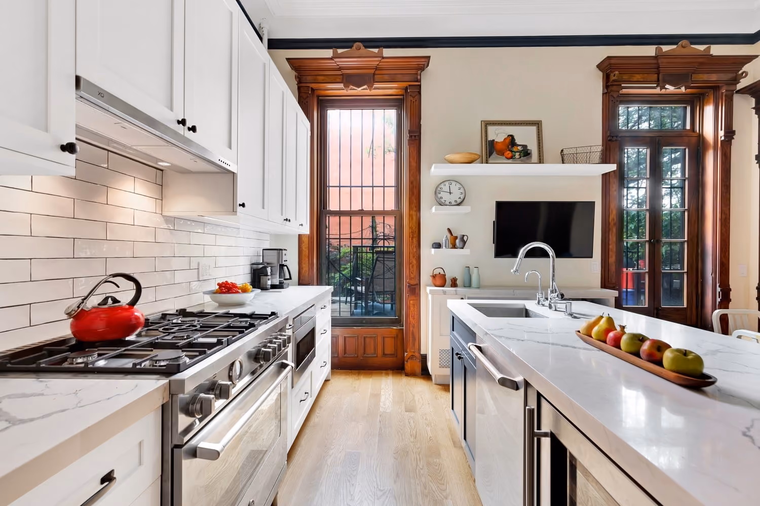 Kitchen from a Brooklyn brownstone renovation by Gallery KBNY