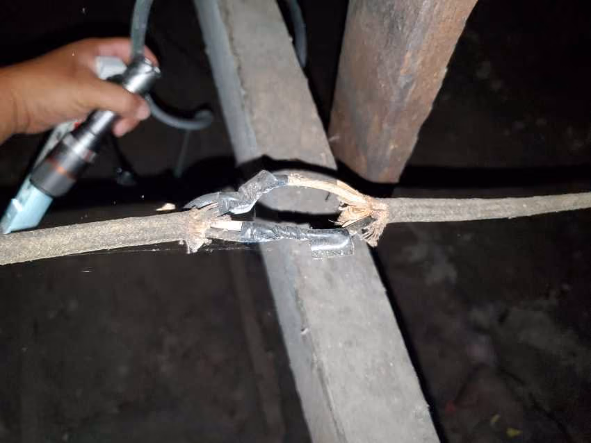 Cloth wiring found during NYC renovation