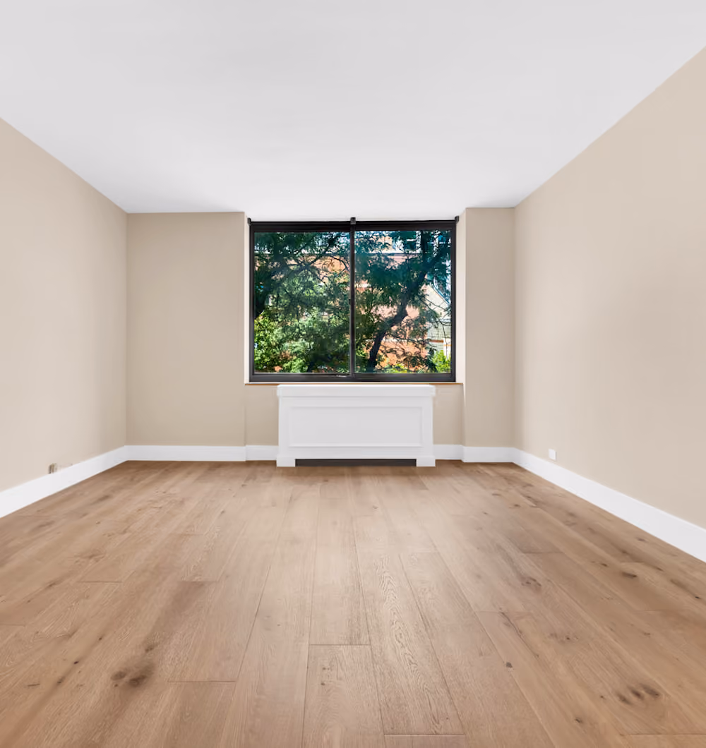 Engineered wood flooring with a rustic oak top layer in a Tribeca apartment renovation, Manhattan, by Gallery KBNY