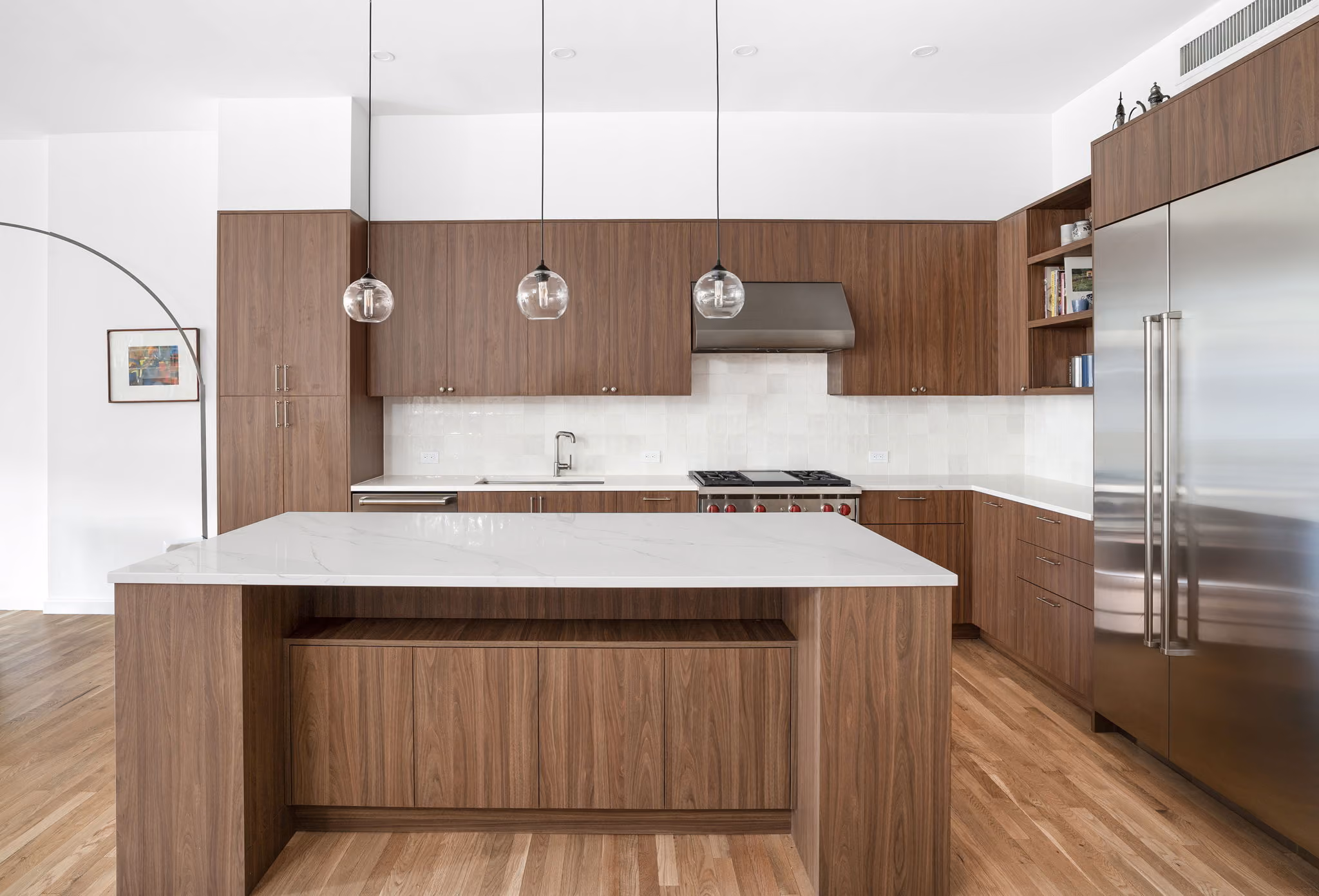 Kitchen from a Tribeca loft condo renovation at 345 Greenwich Street, Manhattan, by Gallery KBNY