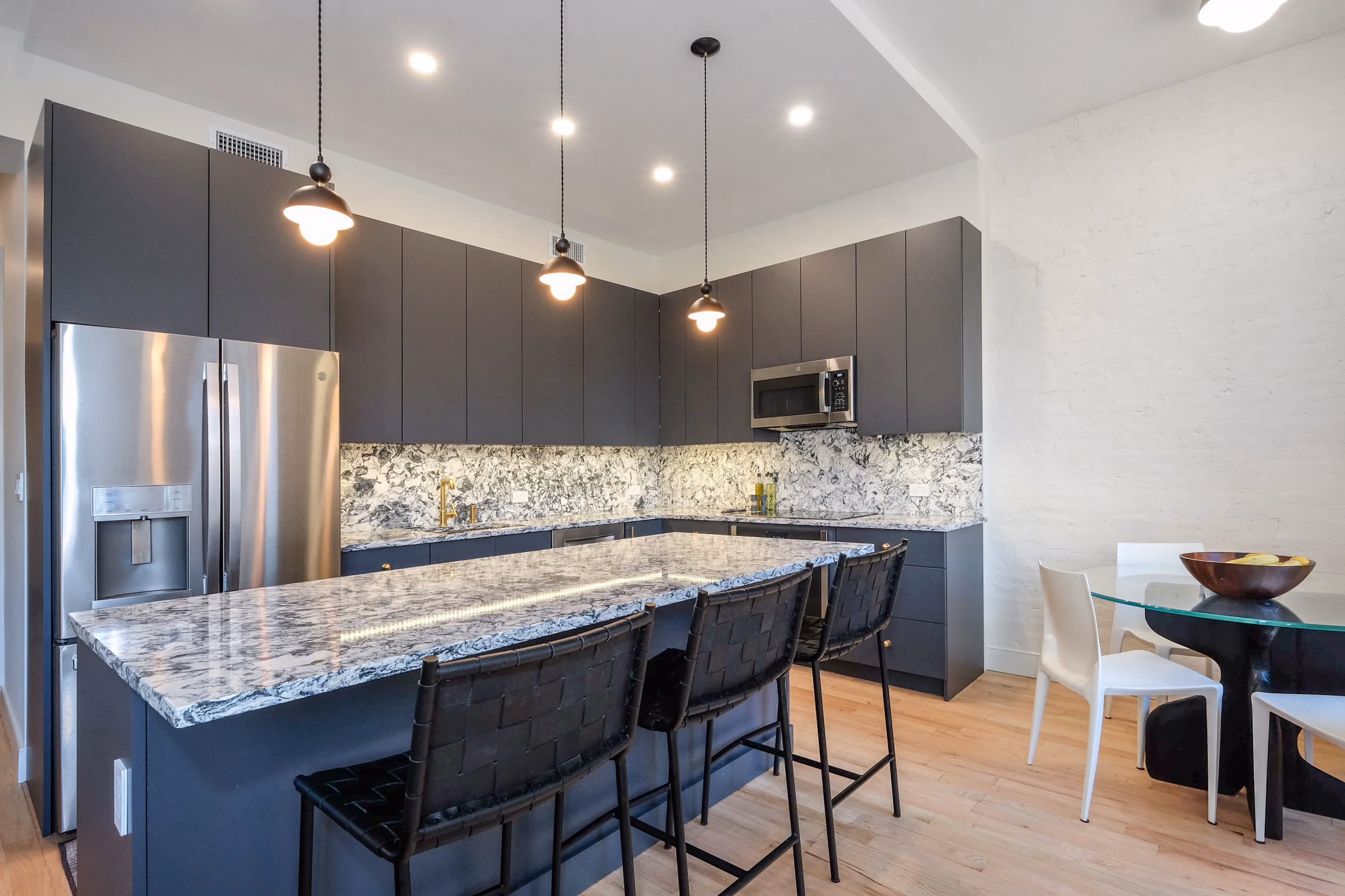 Renovated interior of a pre-war co-op combination at 23 East 10th Street in Greenwich Village, Manhattan, by Gallery KBNY (view 1)