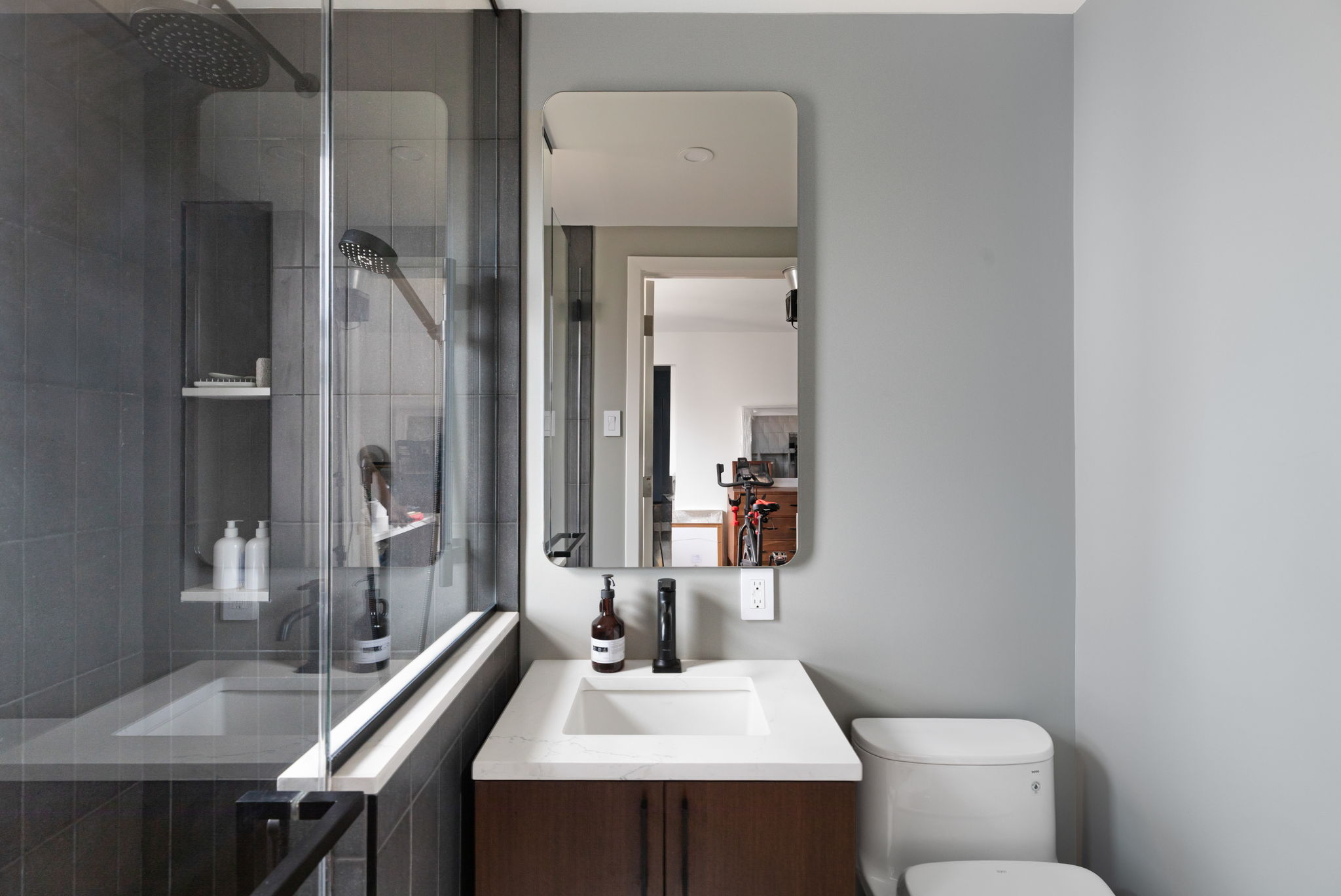 Renovated interior detail of a post-war co-op at 413 Grand Street on the Lower East Side, Manhattan, by Gallery KBNY (view 3)