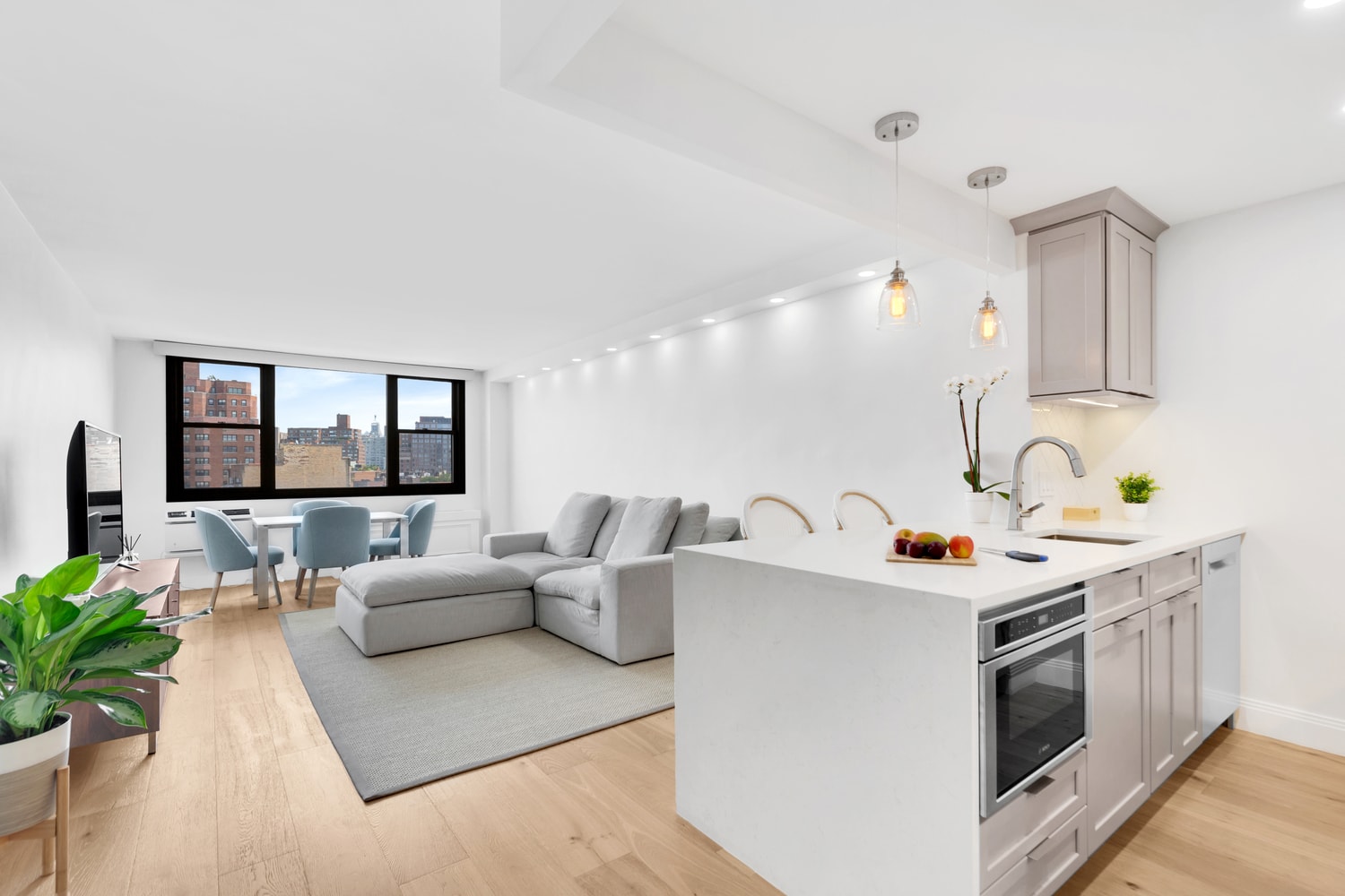 Renovated interior detail of a post-war condo at 61 Jane Street in the West Village, Manhattan, by Gallery KBNY (view 1)