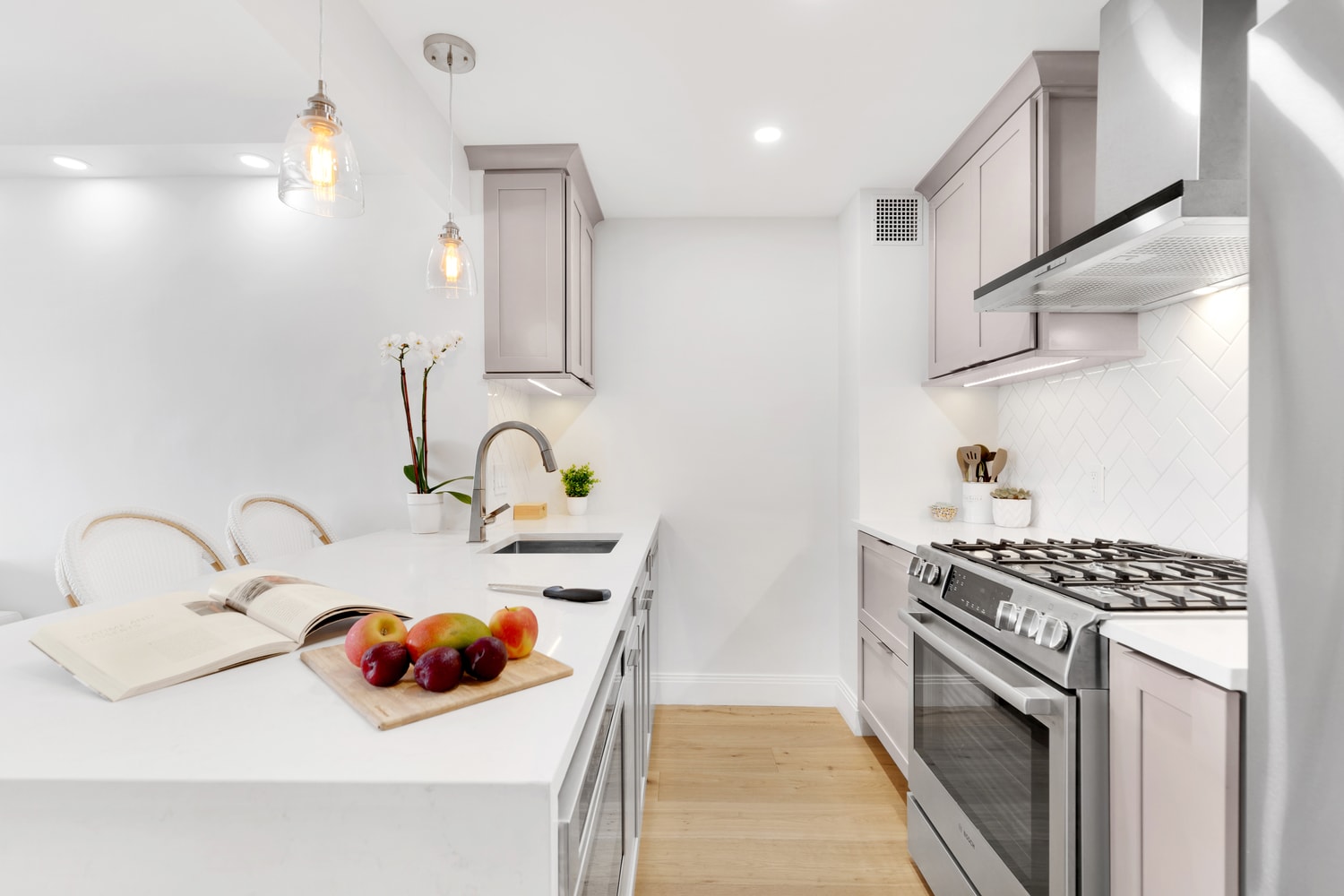 Renovated interior detail of a post-war condo at 61 Jane Street in the West Village, Manhattan, by Gallery KBNY (view 4)