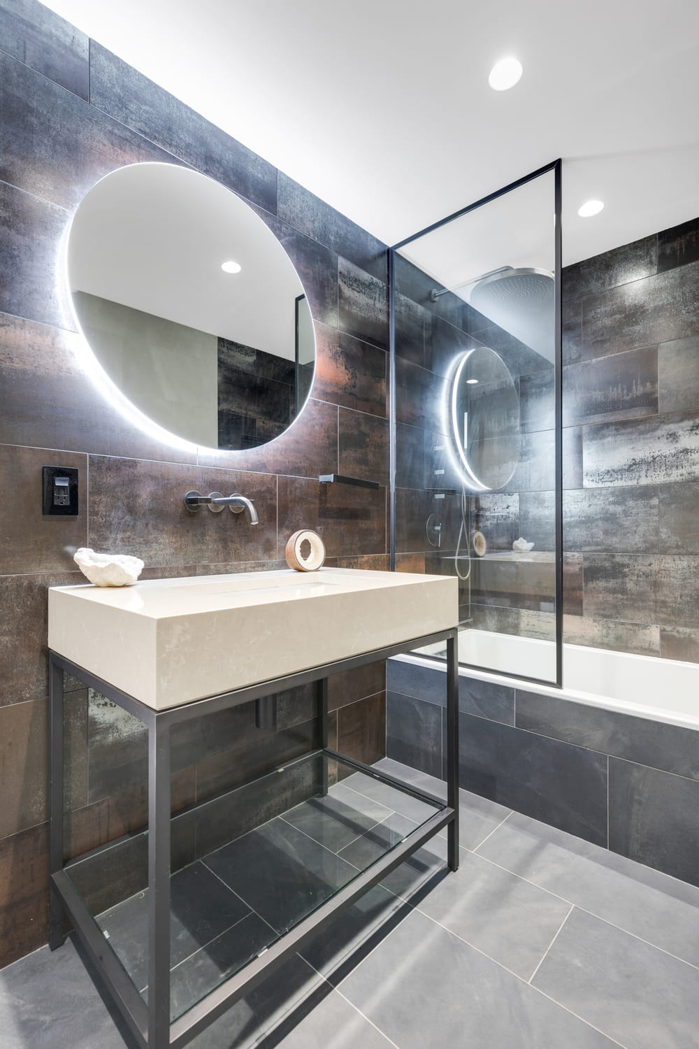 Renovated interior detail of a condo bathroom at 259 East 7th Street in the East Village, Manhattan, by Gallery KBNY (view 1)