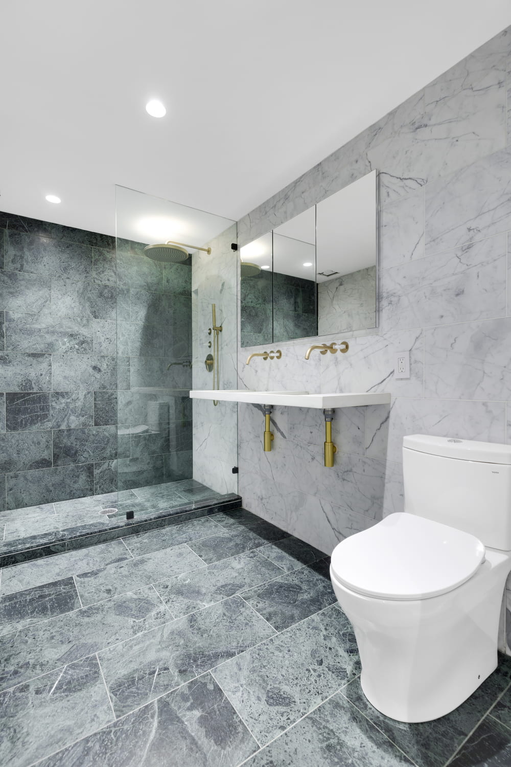 Renovated interior detail of a condo bathroom at 259 East 7th Street in the East Village, Manhattan, by Gallery KBNY (view 2)